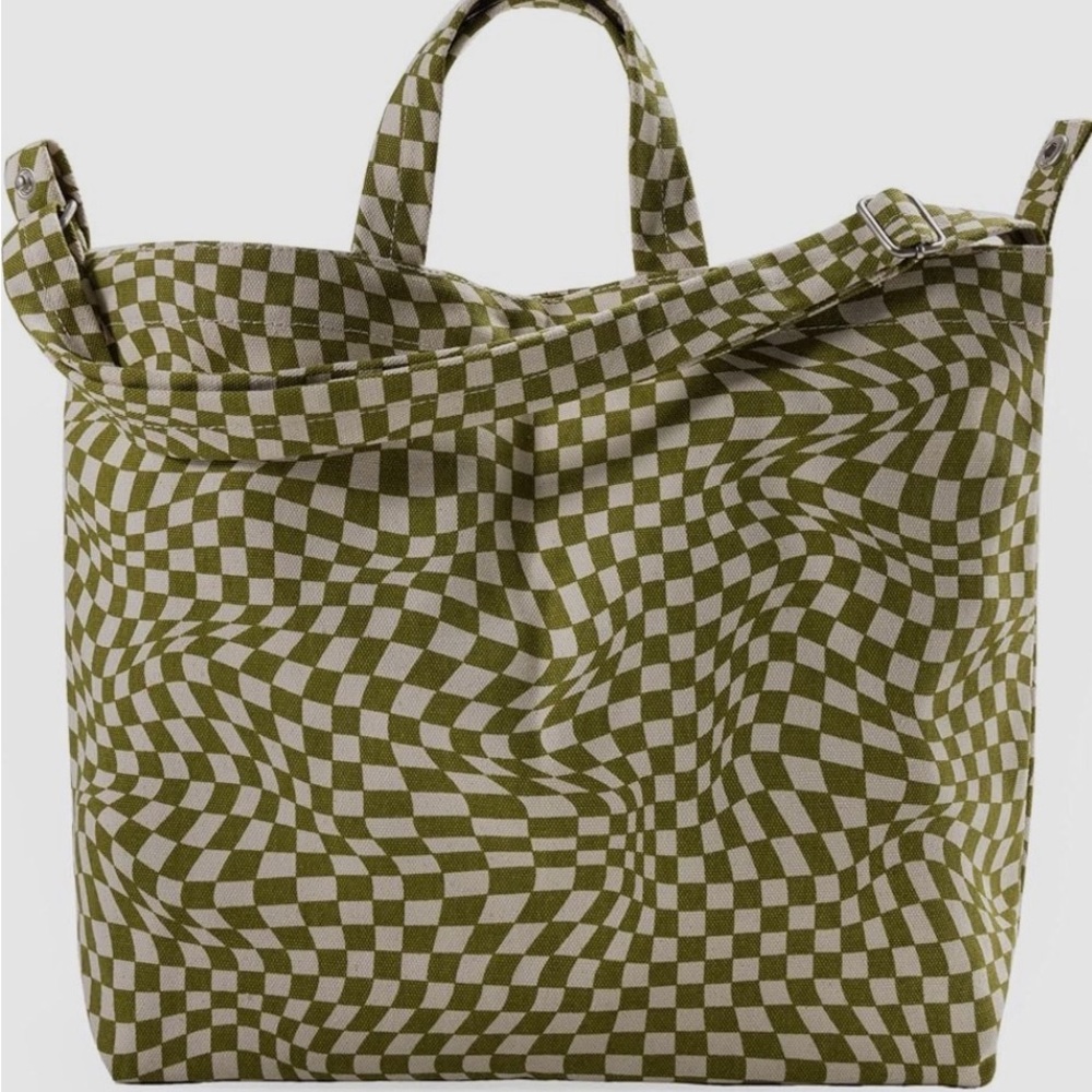 Baggu Horizontal Duck Bag Moss Trippy Checker
